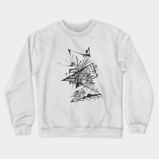 Layers Unique Black White Abstract Art Crewneck Sweatshirt